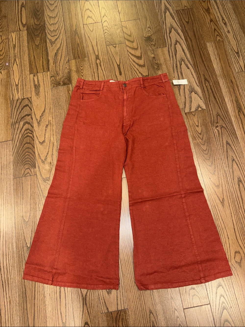 Anthropologie Wide-Leg Jeans in Burnt Orange